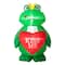 Glitzhome® 6ft Lighted Valentine's Inflatable Frog with Heart Decor
